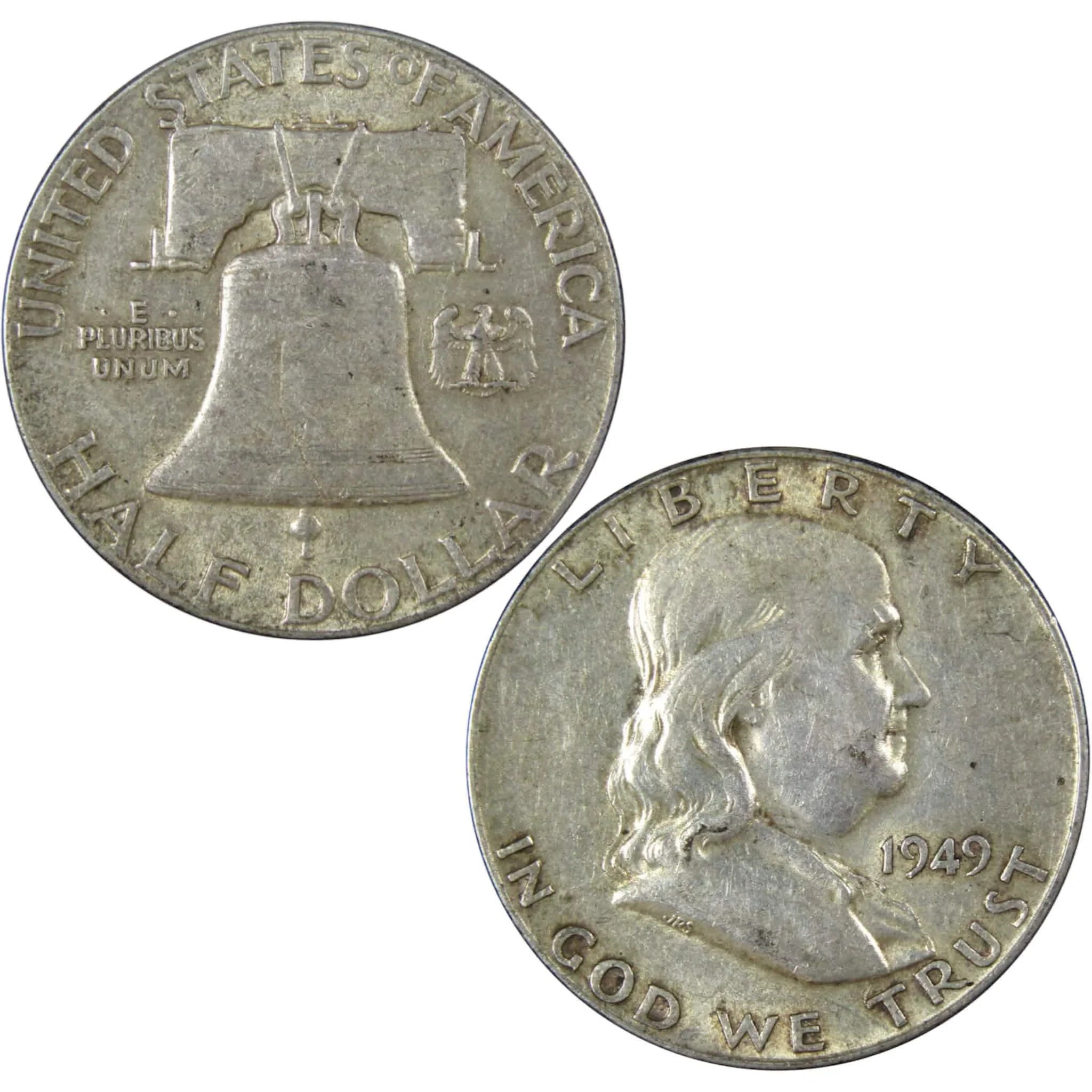 1949 Franklin Half Dollar XF EF Extremely Fine 90% Silver 50c US Coin