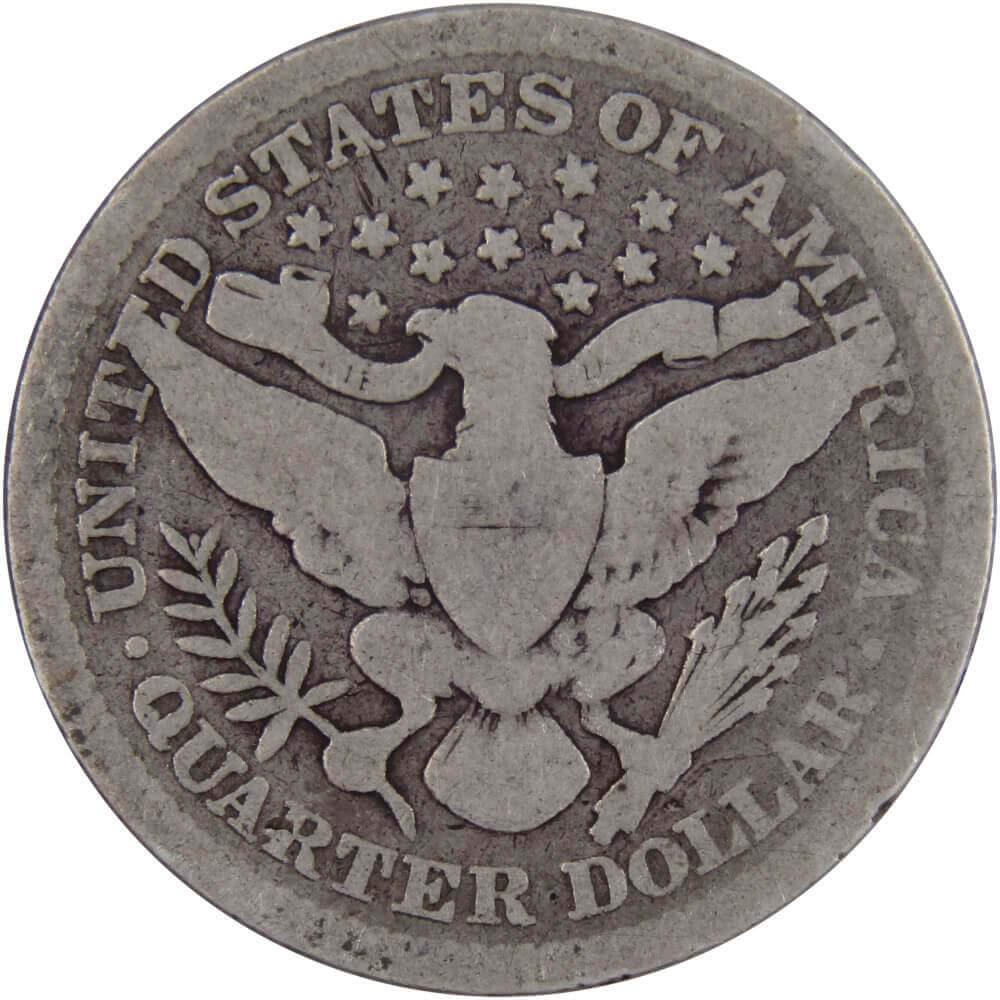 1900 Barber Quarter AG About Good 90% Silver 25c US Type Coin Collectible