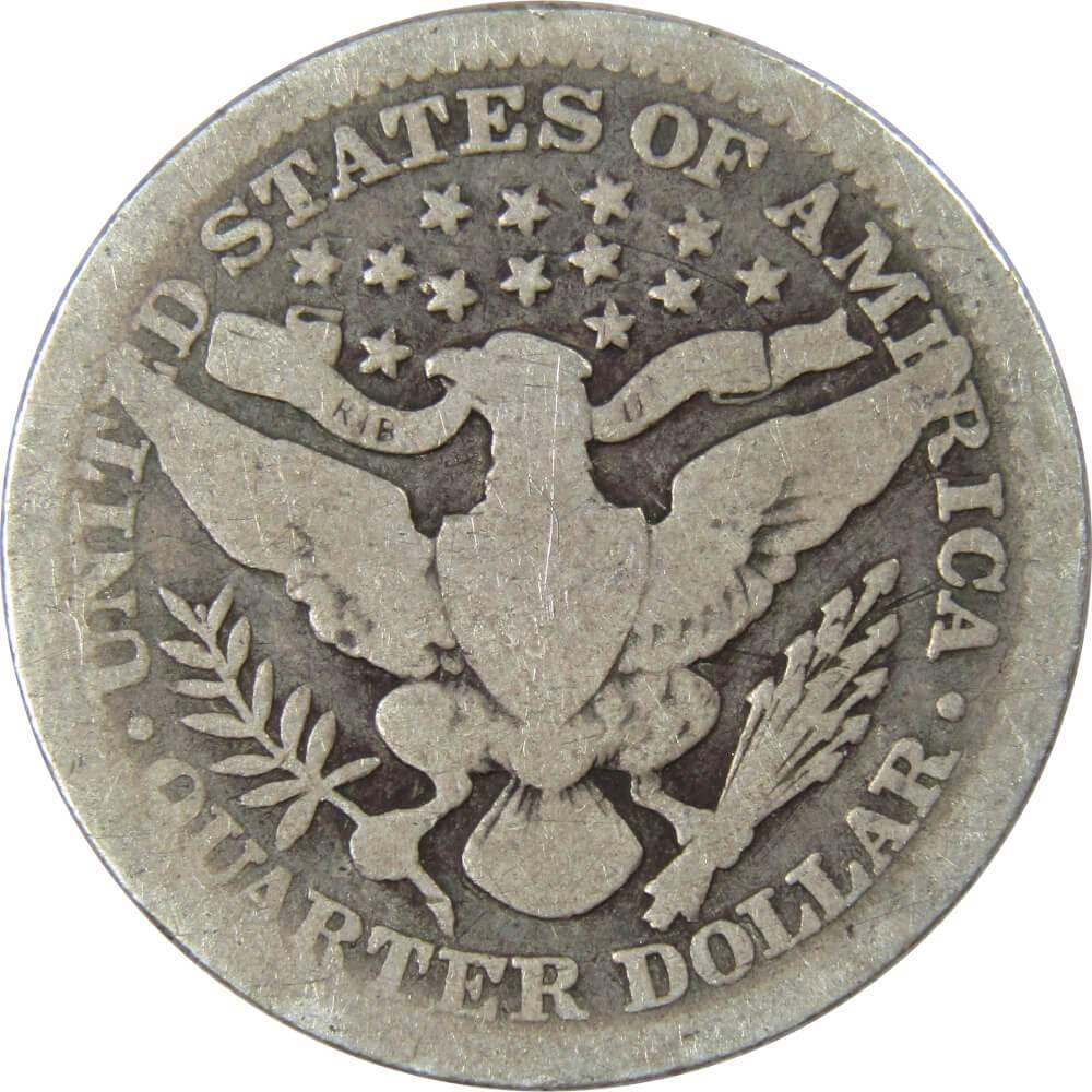 1905 Barber Quarter AG About Good 90% Silver 25c US Type Coin Collectible