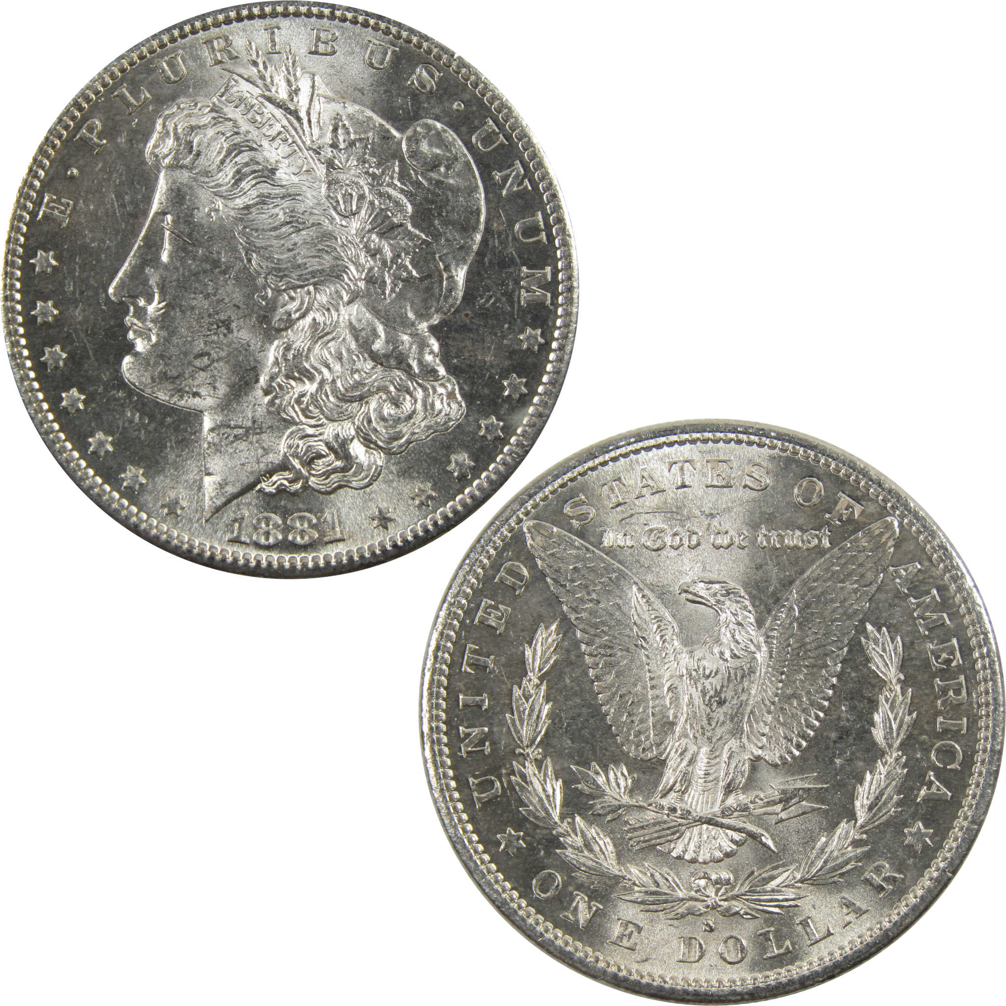1881 S Morgan Dollar BU Uncirculated 90% Silver $1 Coin SKU:I5317 - Morgan coin - Morgan silver dollar - Morgan silver dollar for sale - Profile Coins & Collectibles