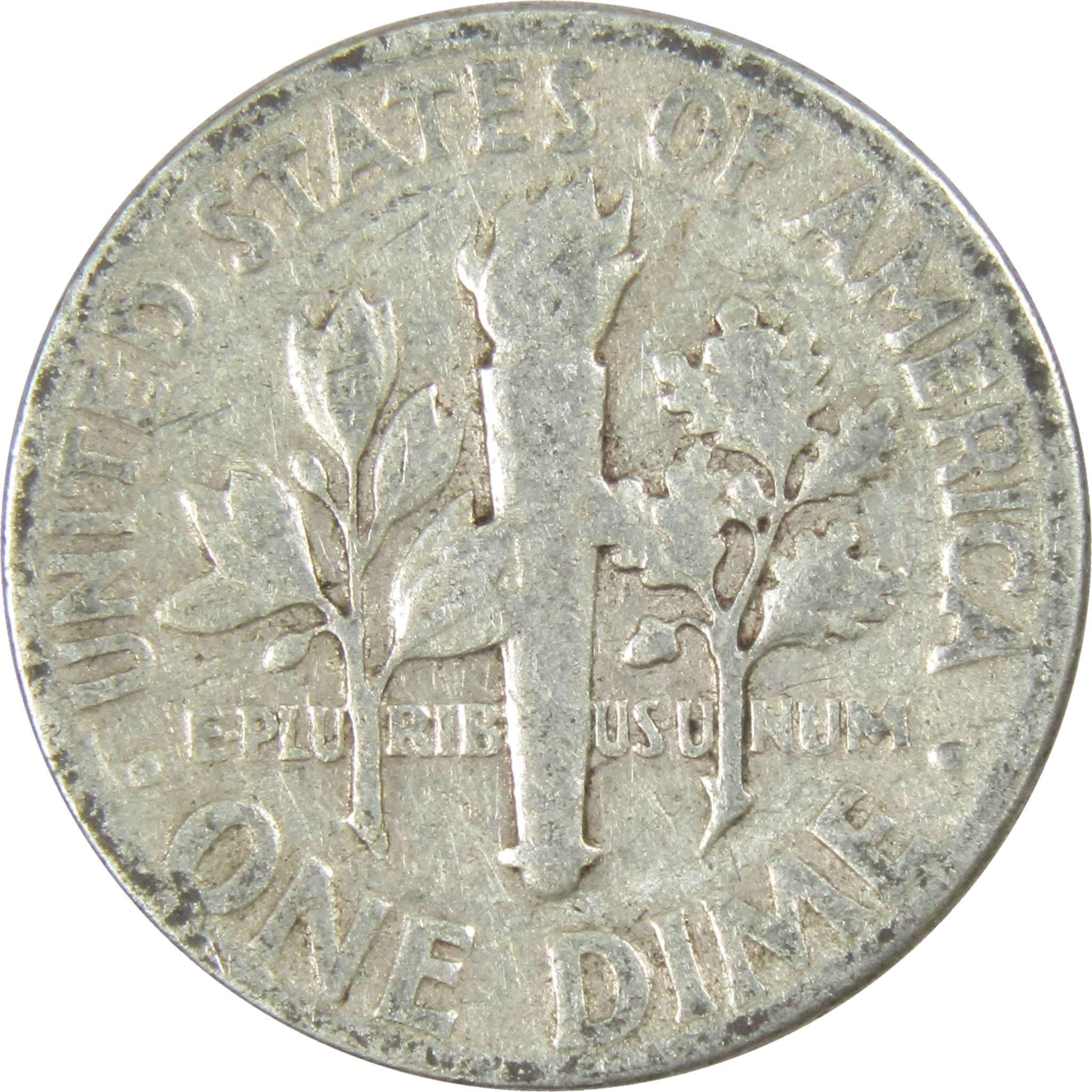 1951 Roosevelt Dime AG About Good 90% Silver 10c US Coin Collectible