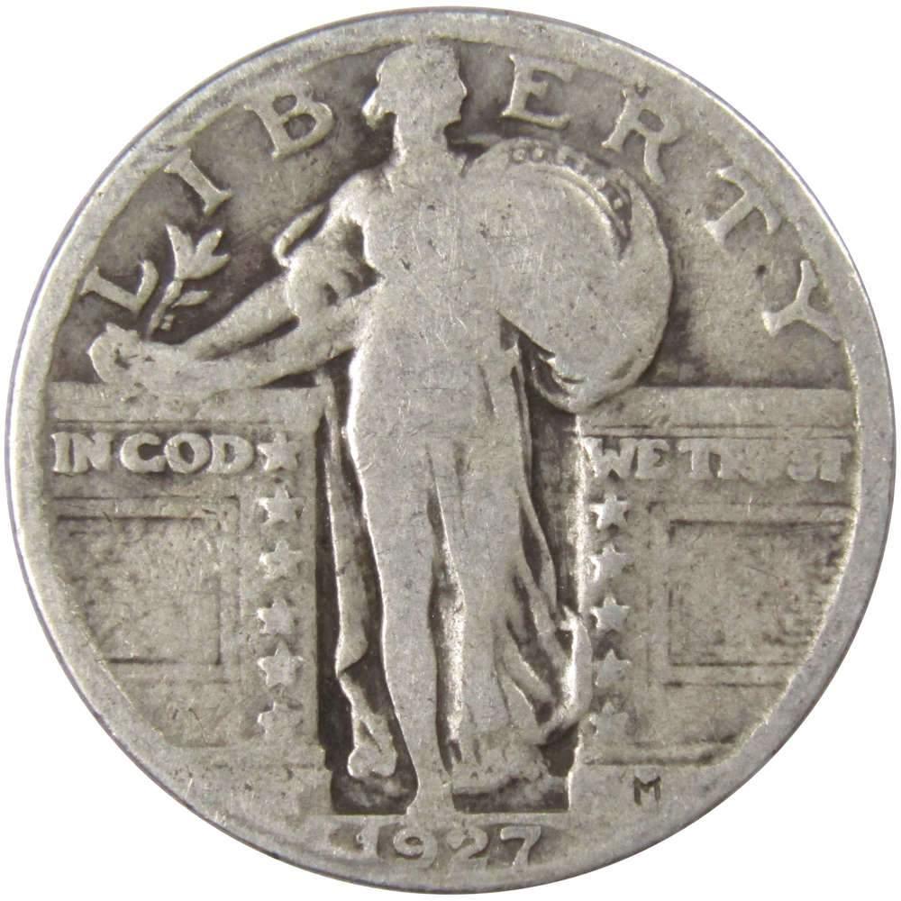 1927 Standing Liberty Quarter AG About Good 90% Silver 25c US Type Coin