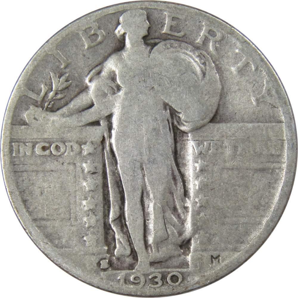 1930 S Standing Liberty Quarter AG About Good 90% Silver 25c US Type Coin