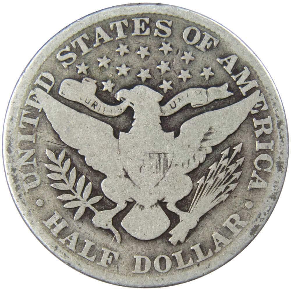 1902 Barber Half Dollar AG About Good 90% Silver 50c US Type Coin Collectible