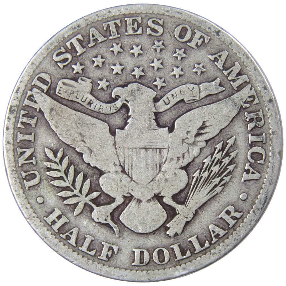 1907 Barber Half Dollar VG Very Good 90% Silver 50c US Type Coin Collectible