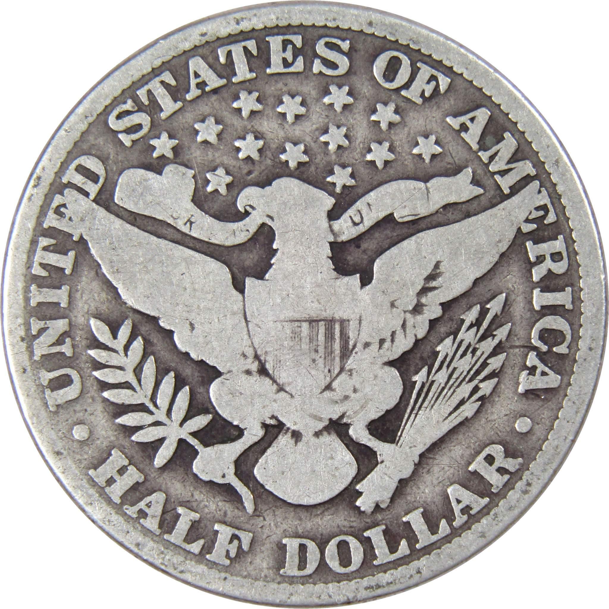 1909 Barber Half Dollar G Good 90% Silver 50c US Type Coin Collectible