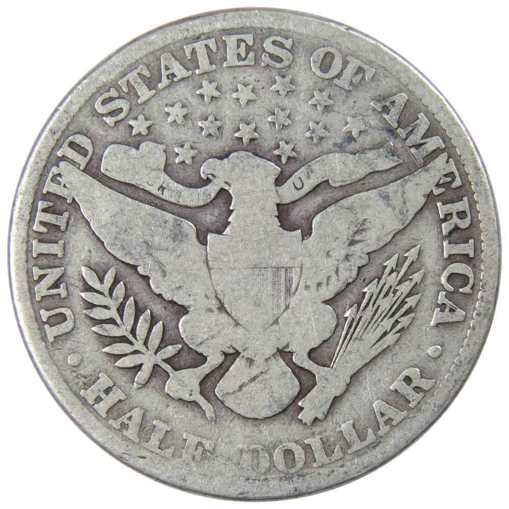 1909 Barber Half Dollar AG About Good 90% Silver 50c US Type Coin Collectible