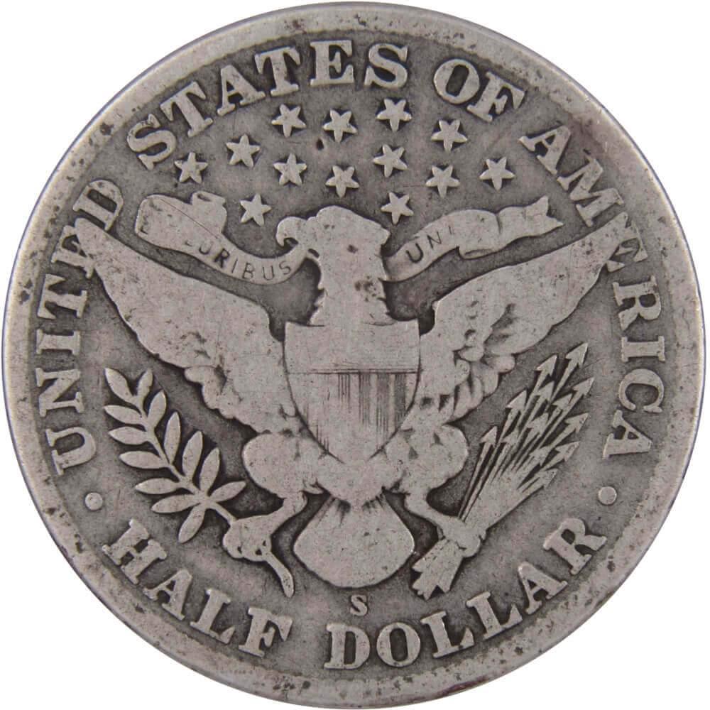 1911 S Barber Half Dollar VG Very Good 90% Silver 50c US Type Coin Collectible