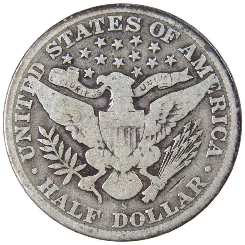 1911 S Barber Half Dollar AG About Good 90% Silver 50c US Type Coin Collectible