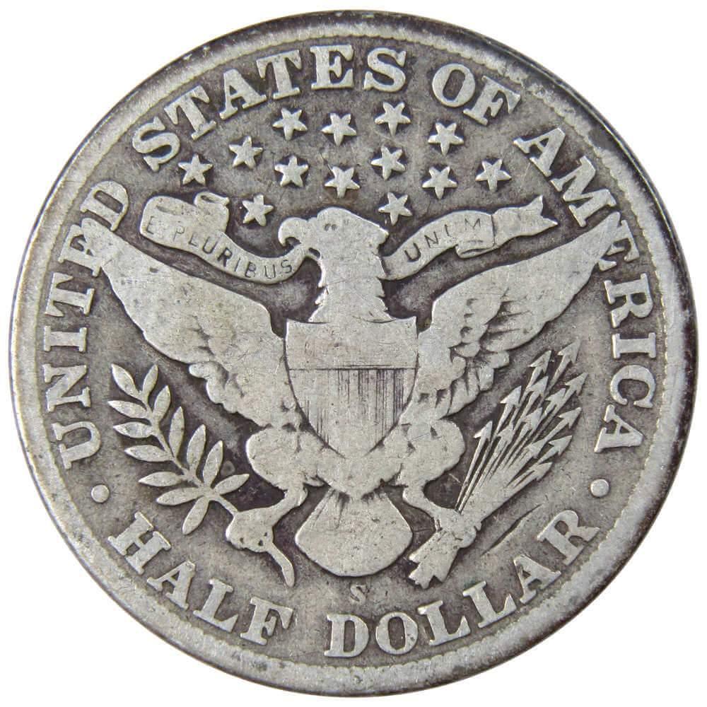 1911 S Barber Half Dollar AG About Good 90% Silver 50c US Type Coin Collectible