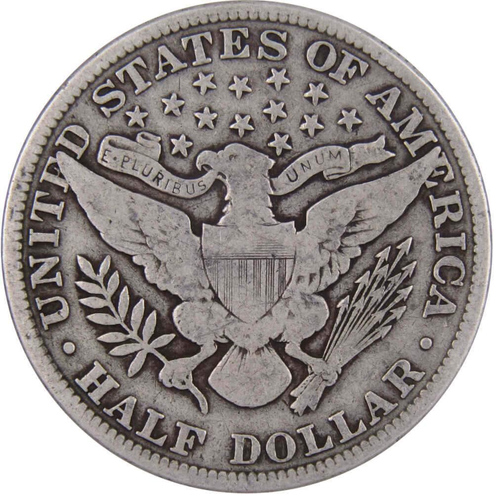 1912 Barber Half Dollar VG Very Good 90% Silver 50c US Type Coin Collectible