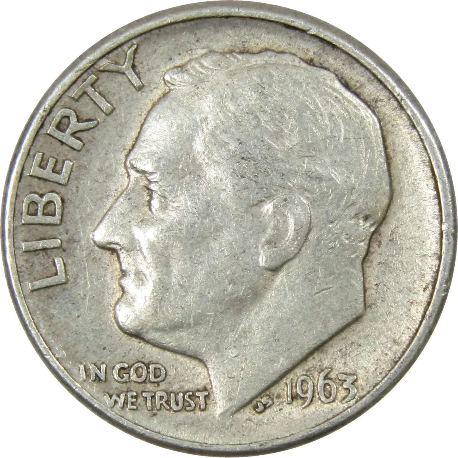 1963 D Roosevelt Dime AG About Good 90% Silver 10c US Coin Collectible