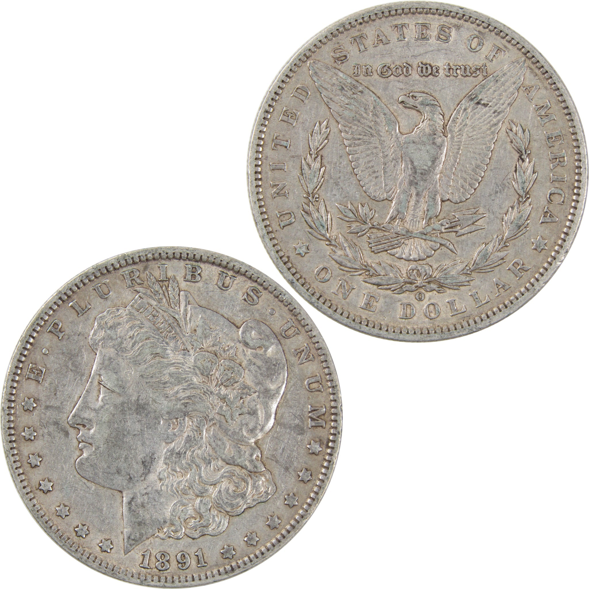 1891 O Morgan Dollar XF EF Extremely Fine 90% Silver Coin SKU:I2463 - Morgan coin - Morgan silver dollar - Morgan silver dollar for sale - Profile Coins & Collectibles