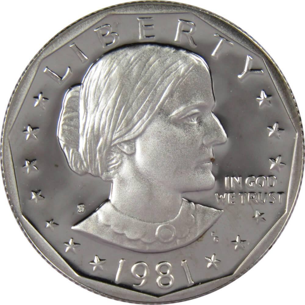1981 S Type 2 Susan B Anthony Dollar Choice Proof SBA $1 US Coin