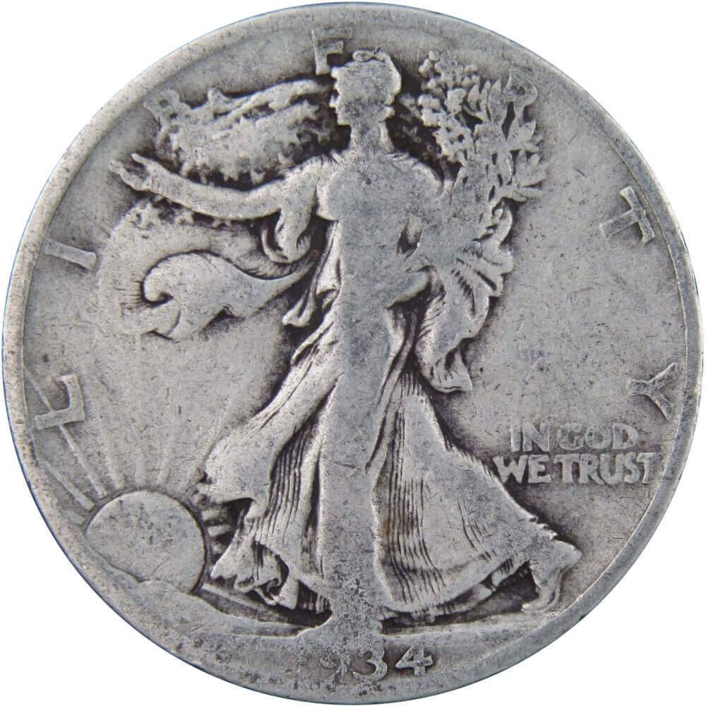 1934 Liberty Walking Half Dollar AG About Good 90% Silver 50c US Coin