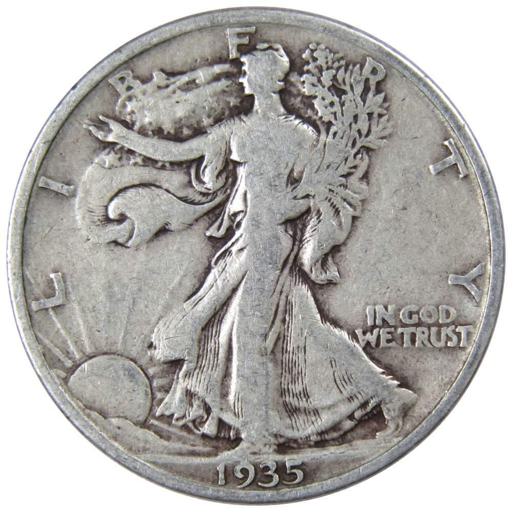 1935 Liberty Walking Half Dollar AG About Good 90% Silver 50c US Coin