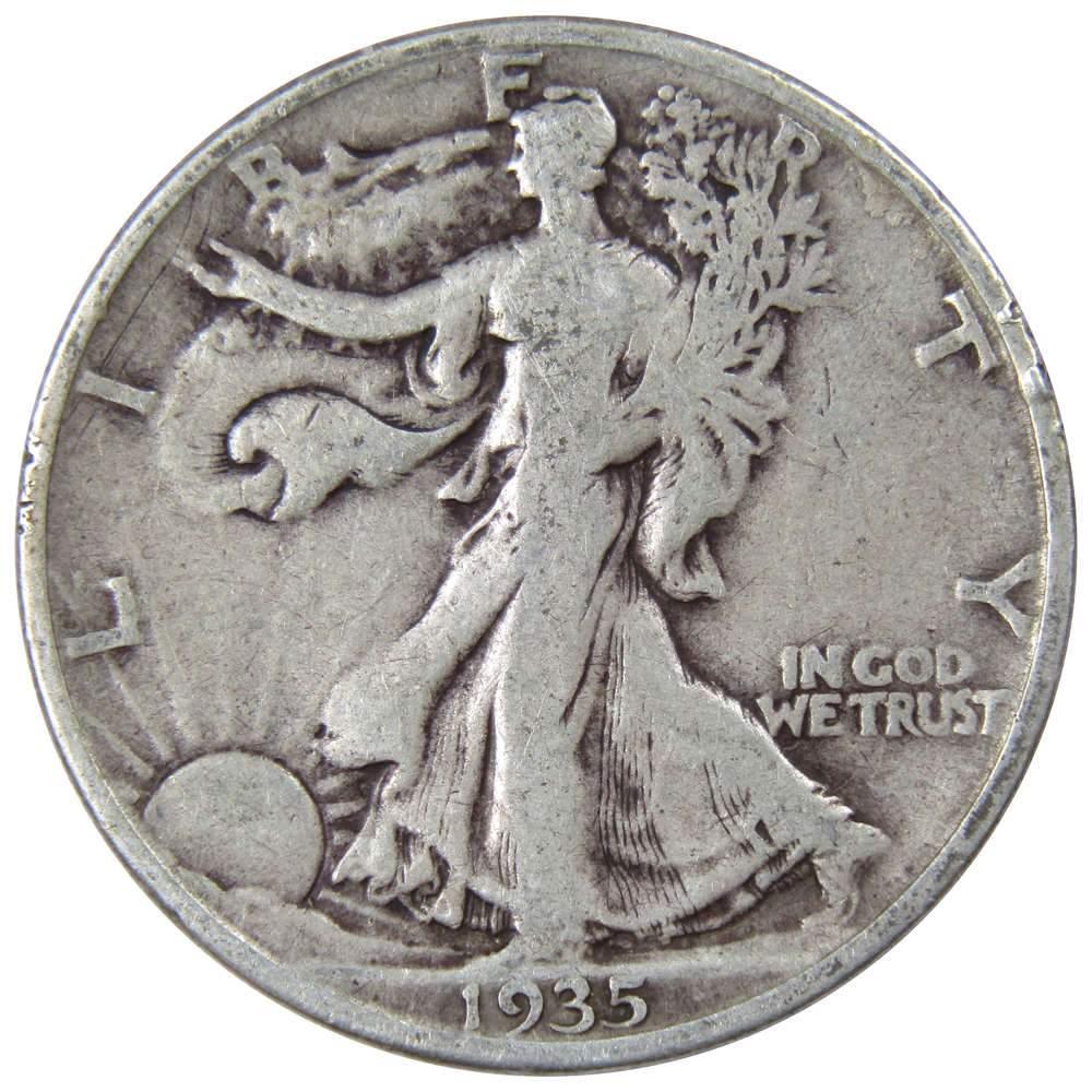 1935 D Liberty Walking Half Dollar AG About Good 90 Silver 50c US