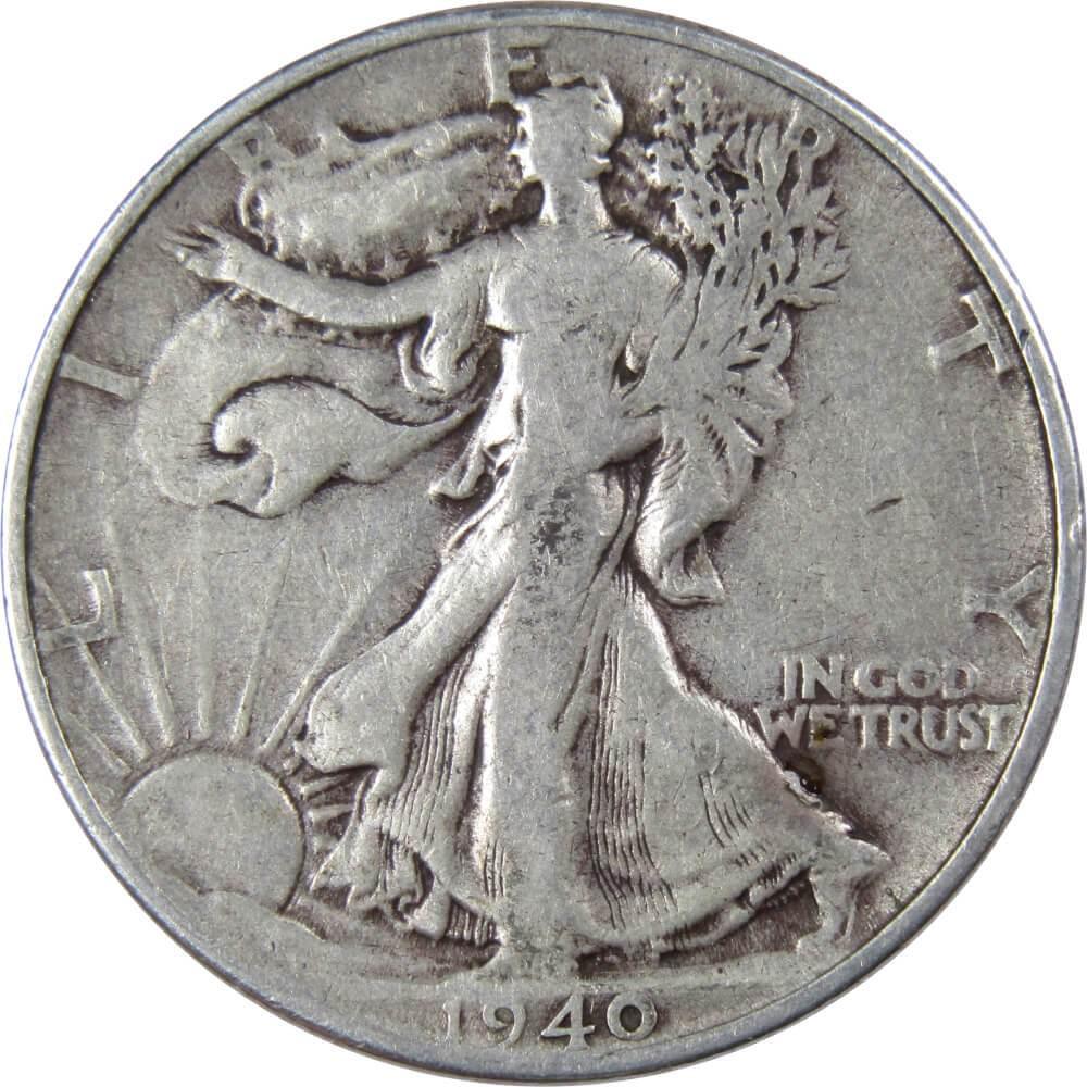 1940 Liberty Walking Half Dollar VG Very Good 90% Silver 50c US Coin Collectible