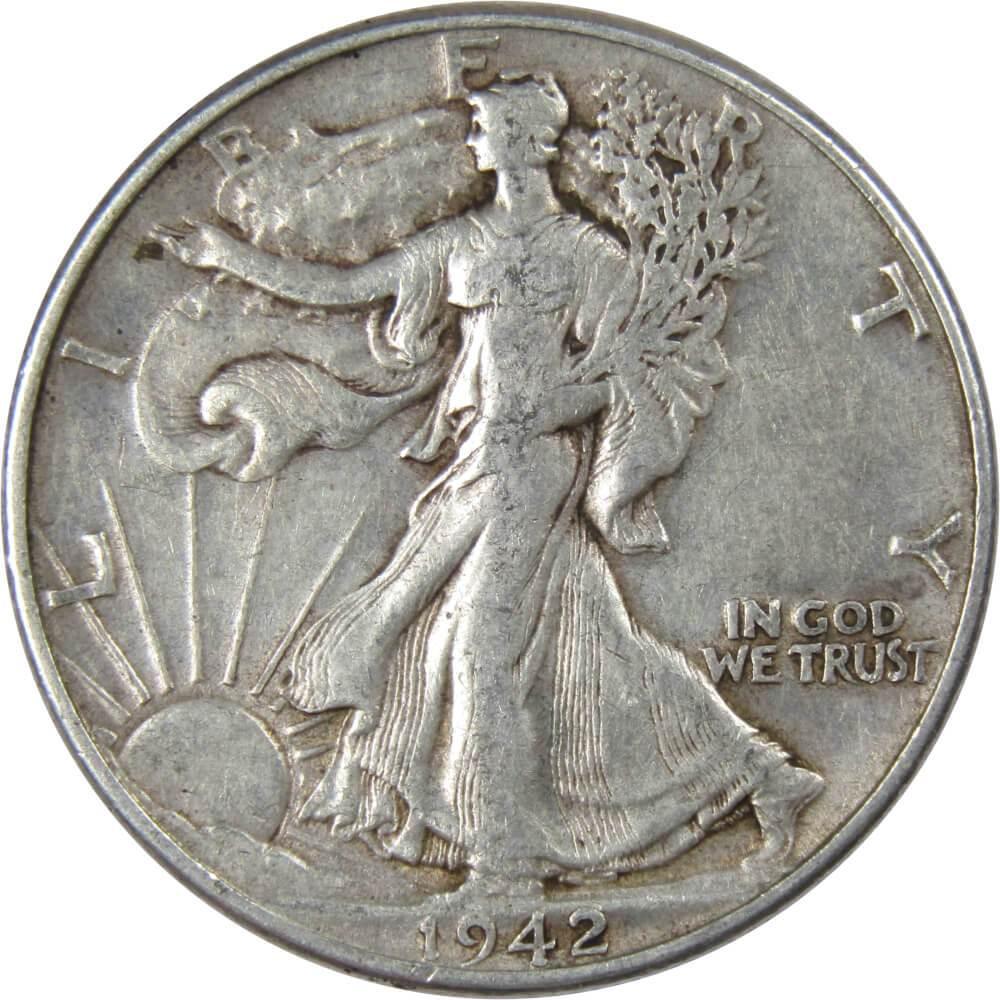 1942 Liberty Walking Half Dollar VF Very Fine 90% Silver 50c US Coin Collectible