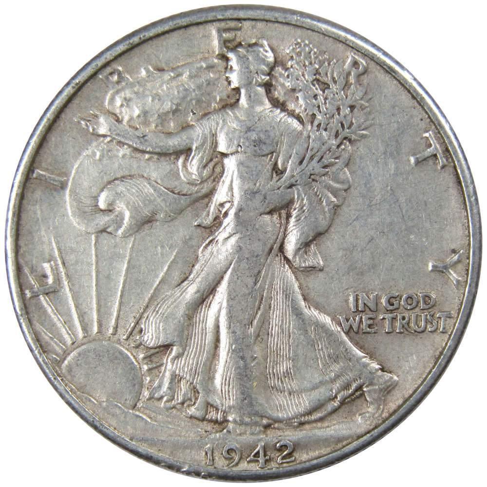 1942 Liberty Walking Half Dollar XF EF Extremely Fine 90% Silver 50c US Coin