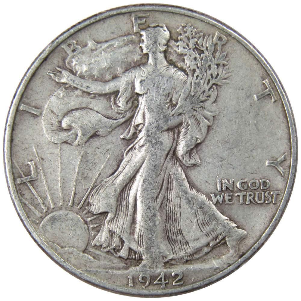 1942 Liberty Walking Half Dollar AG About Good 90% Silver 50c US Coin