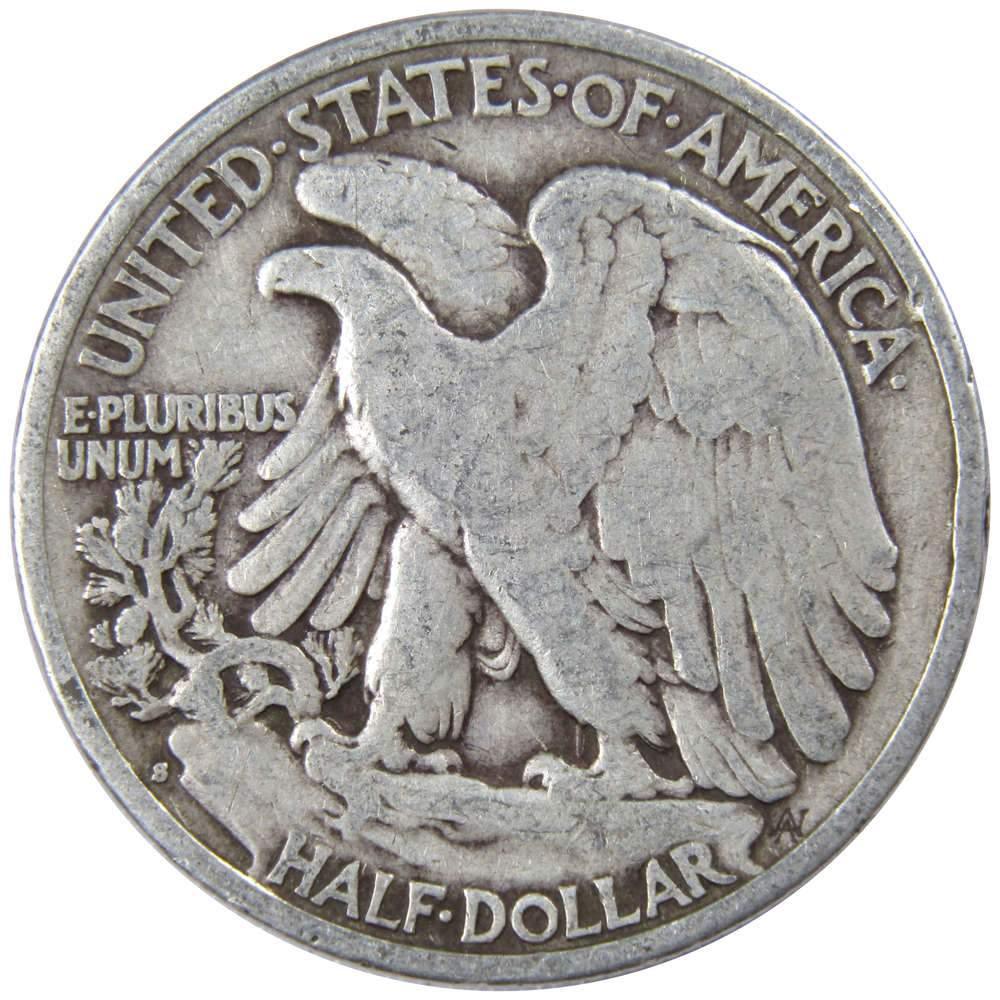 1942 S Liberty Walking Half Dollar VG Very Good 90% Silver 50c US Coin