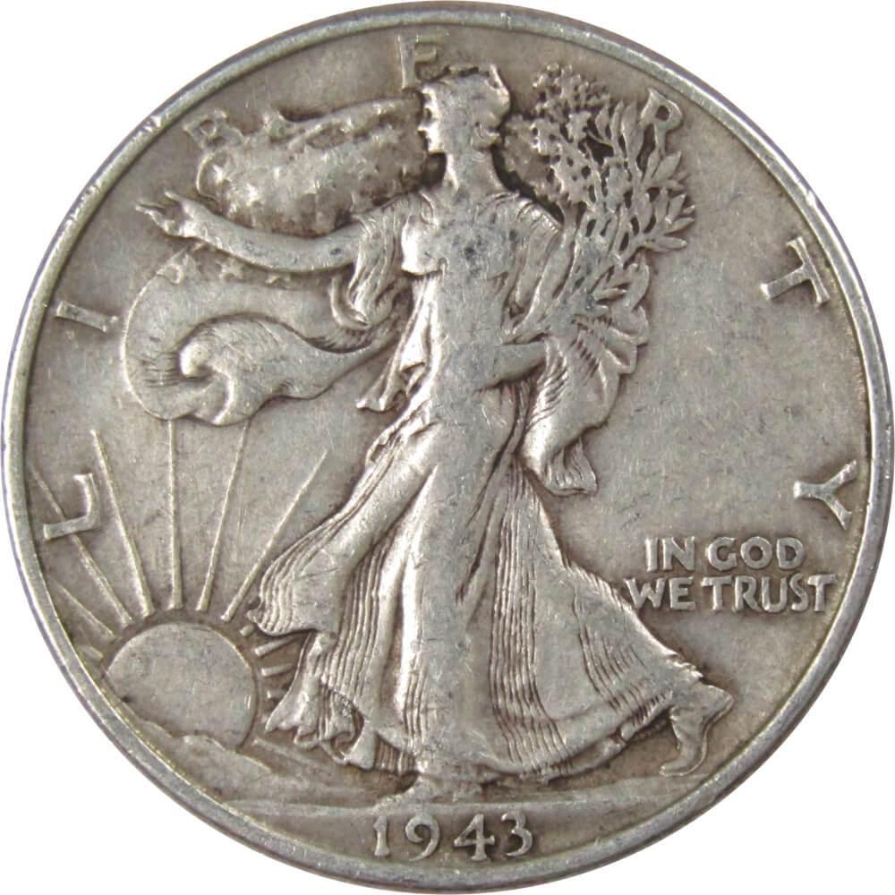 1943 Liberty Walking Half Dollar VF Very Fine 90 Silver 50c US