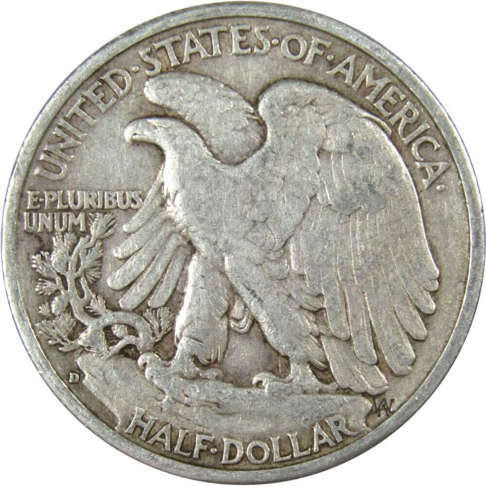 1943 D Liberty Walking Half Dollar VF Very Fine 90% Silver 50c US Coin