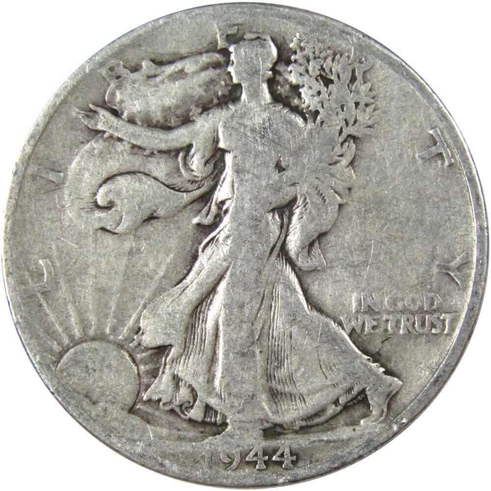 1944 D Liberty Walking Half Dollar AG About Good 90% Silver 50c US Coin