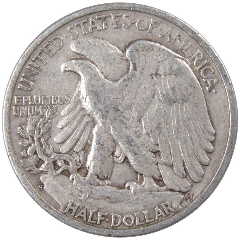 1944 S Liberty Walking Half Dollar AG About Good 90% Silver 50c US Coin