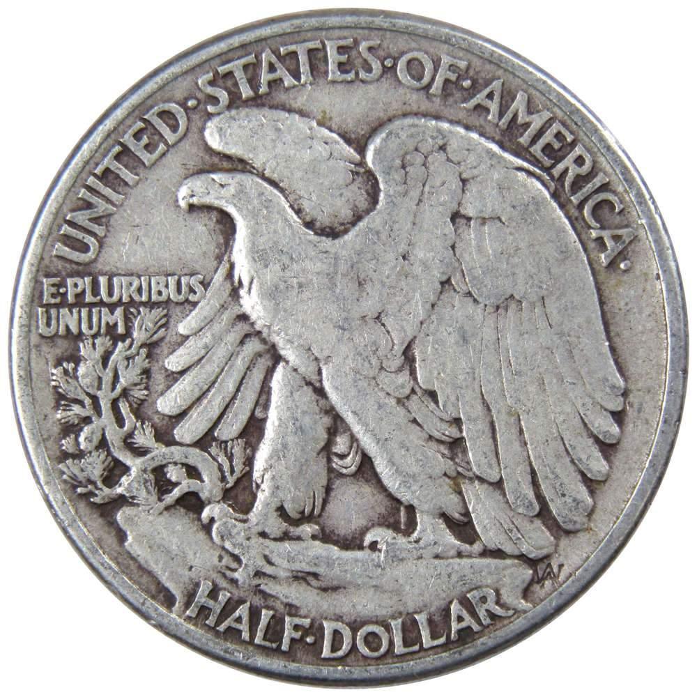 1945 Liberty Walking Half Dollar F Fine 90% Silver 50c US Coin Collectible