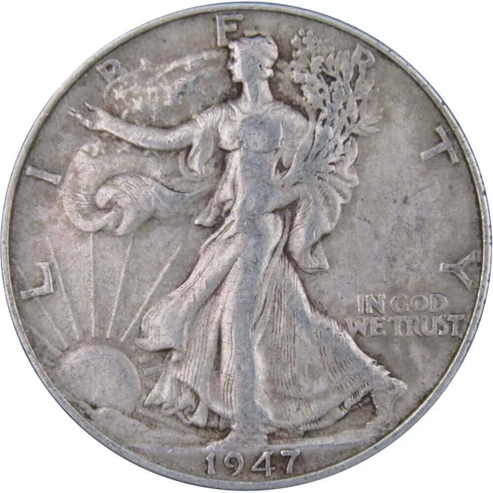 1947 Liberty Walking Half Dollar AG About Good 90% Silver 50c US Coin