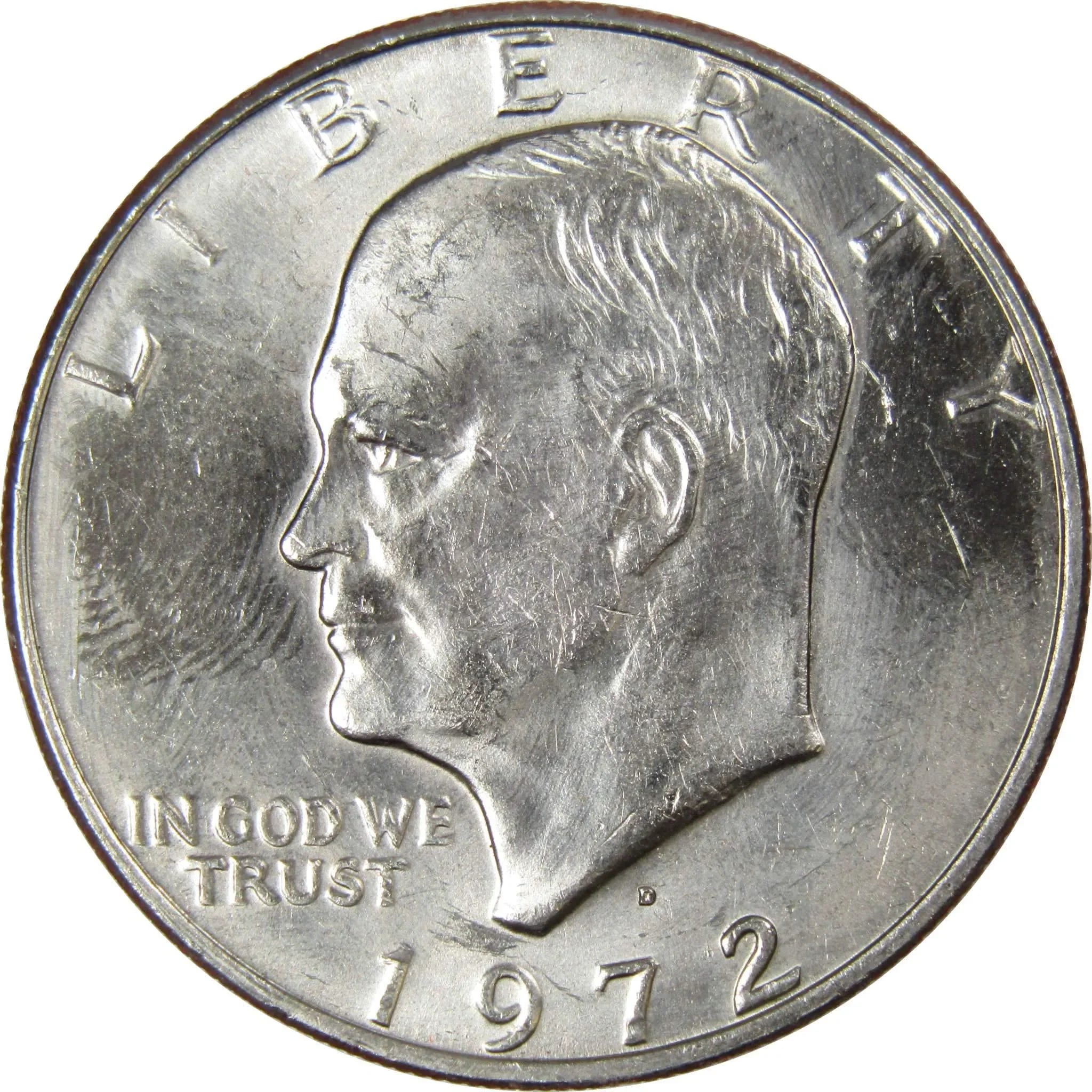1972 D Eisenhower Dollar BU Uncirculated Mint State Clad IKE $1 US Coin