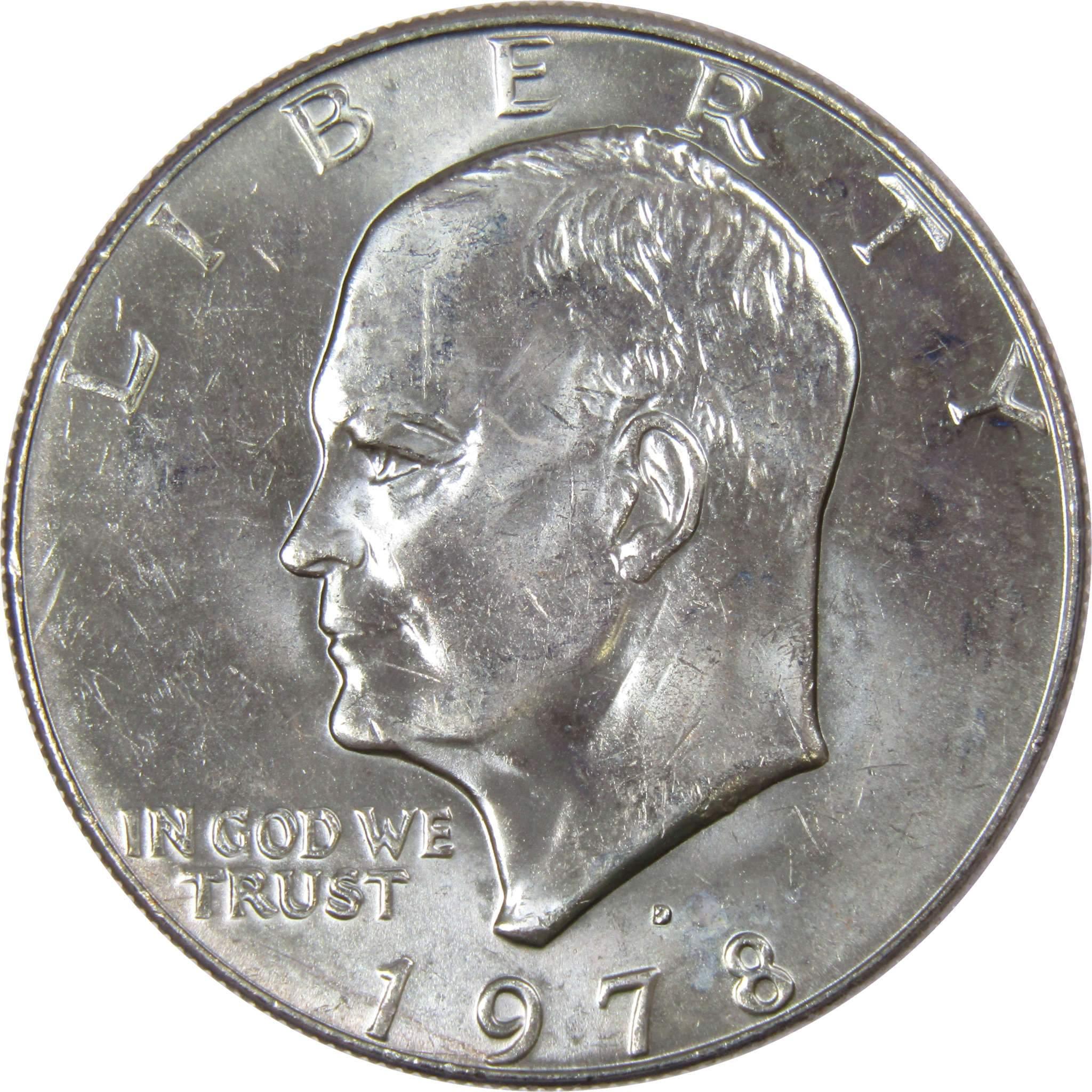 1978 D Eisenhower Dollar BU Uncirculated Mint State Clad IKE 1 US Coi