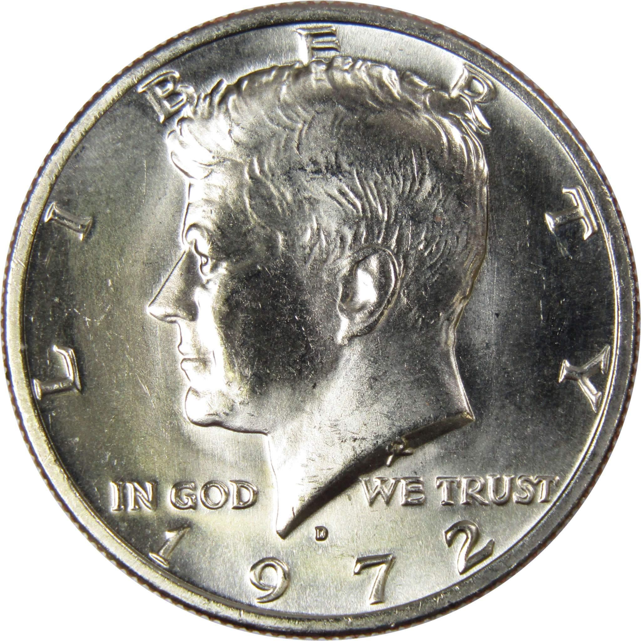 1972 D Kennedy Half Dollar BU Uncirculated Mint State 50c US Coin