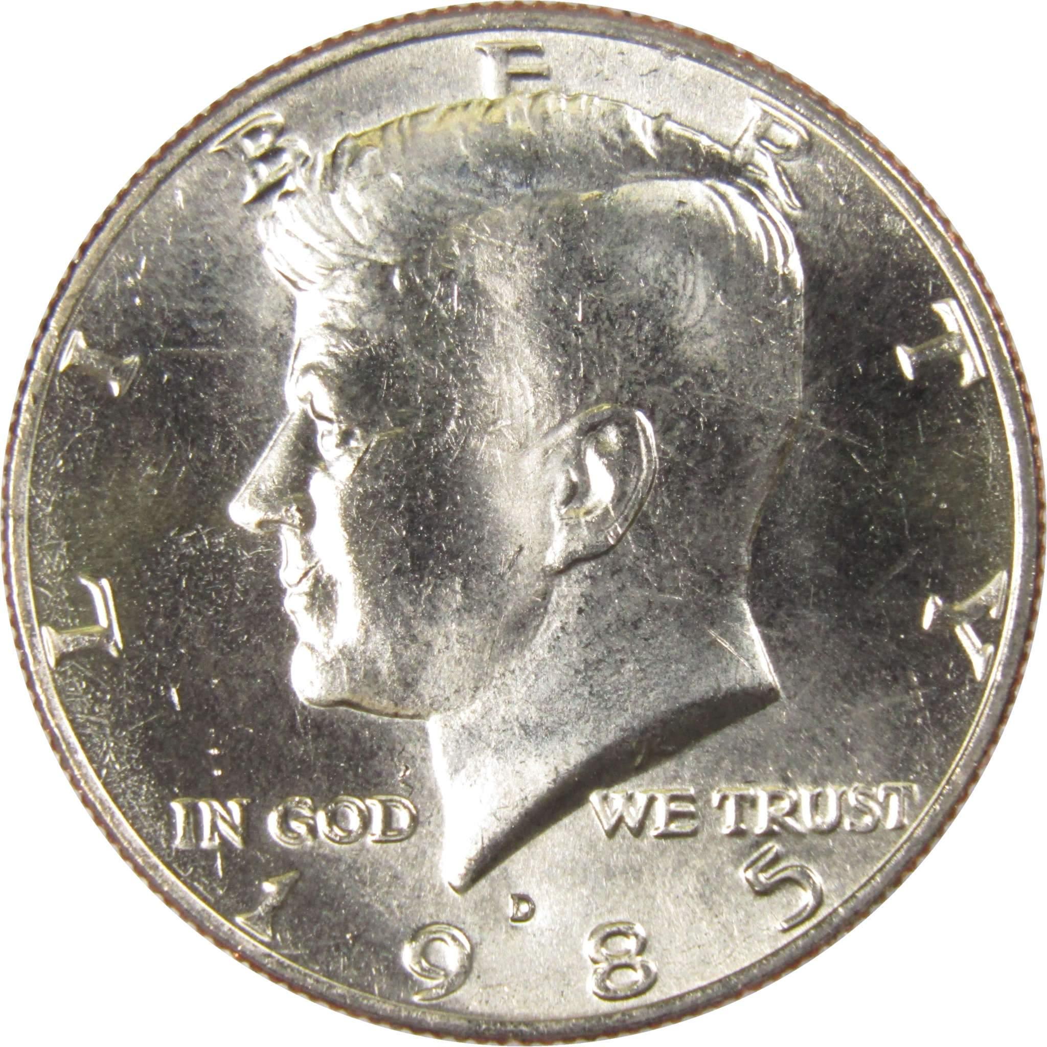 1985 D Kennedy Half Dollar BU Uncirculated Mint State 50c US Coin Collectible