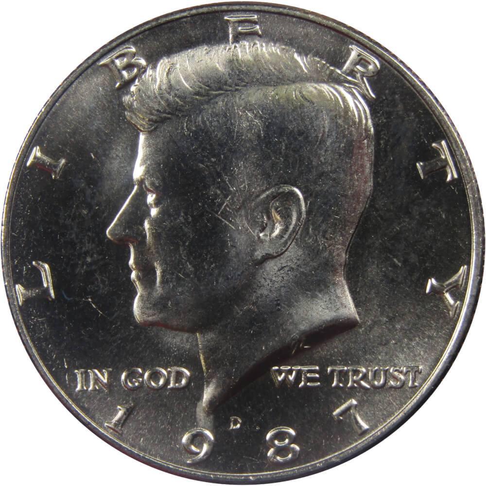 1987 D Kennedy Half Dollar BU Uncirculated Mint State 50c US Coin Collectible