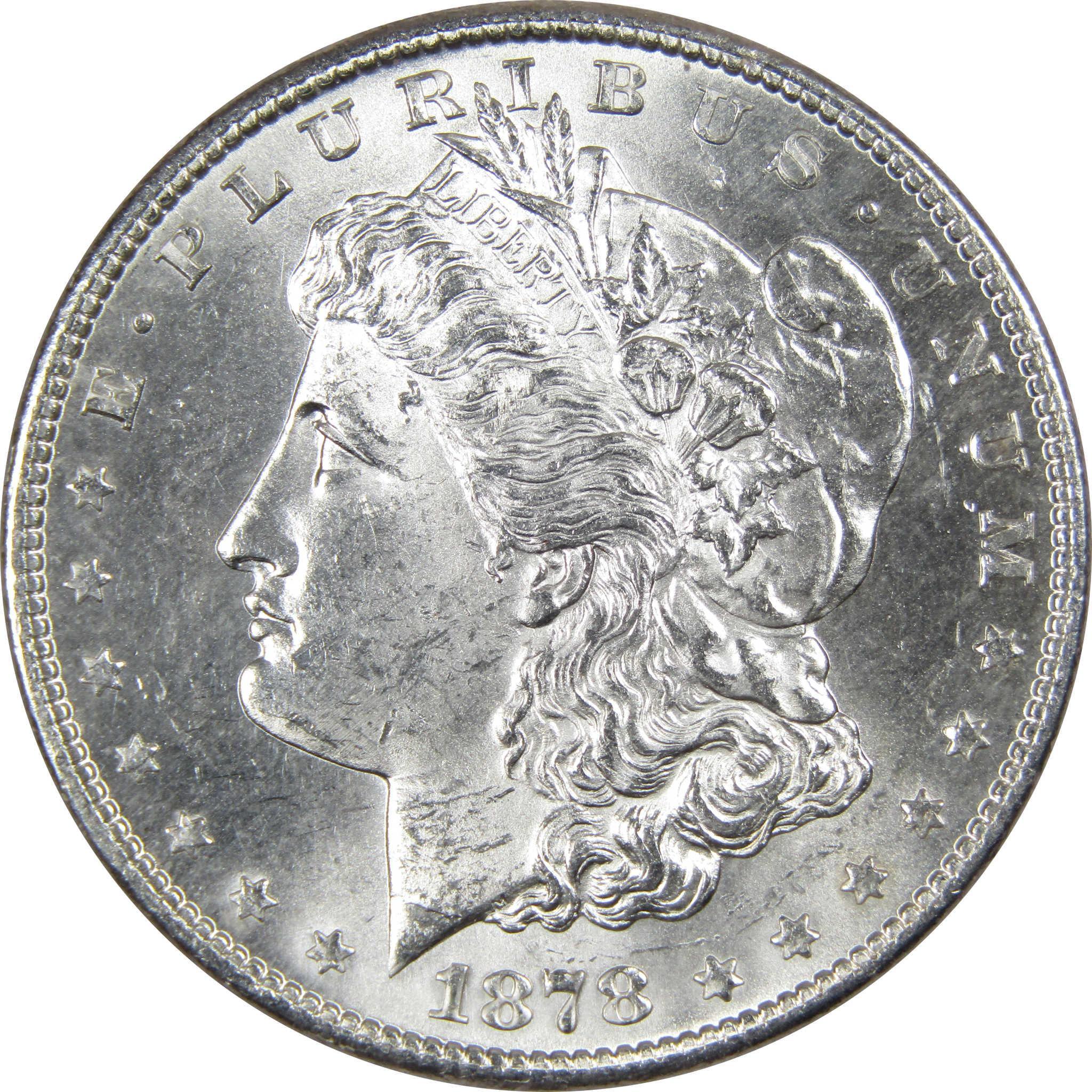 1878 S Morgan Dollar BU Uncirculated Mint State 90% Silver $1 US Coin - Morgan coin - Morgan silver dollar - Morgan silver dollar for sale - Profile Coins & Collectibles