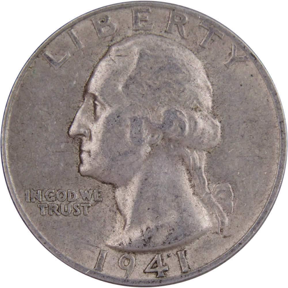 1941 Washington Quarter XF EF Extremely Fine 90% Silver 25c US Coin Collectible