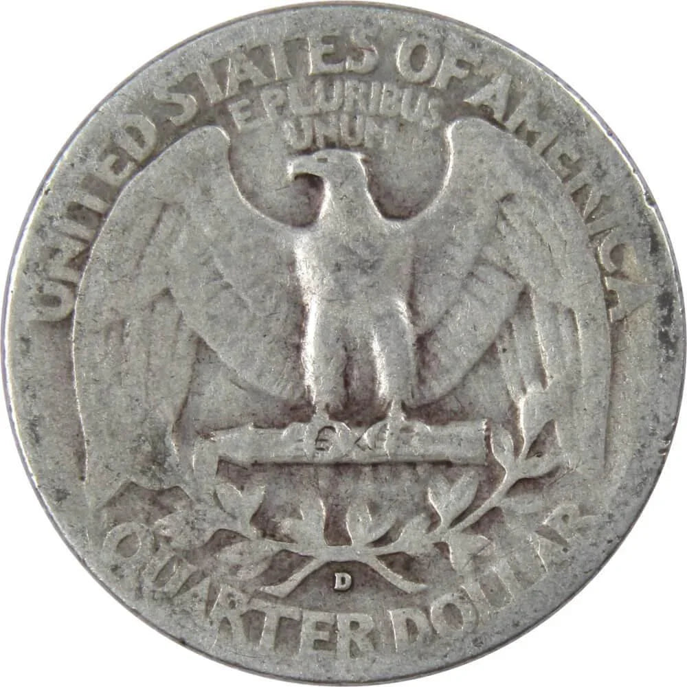 1941 D Washington Quarter G Good 90% Silver 25c US Coin Collectible