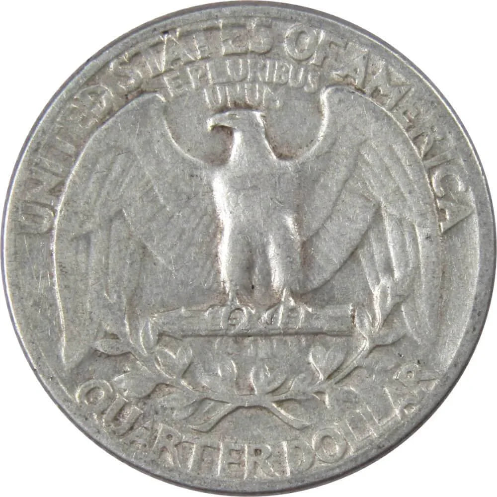 1942 Washington Quarter F Fine 90% Silver 25c US Coin Collectible