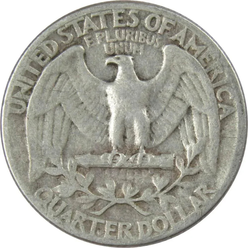 1944 Washington Quarter F Fine 90% Silver 25c US Coin Collectible