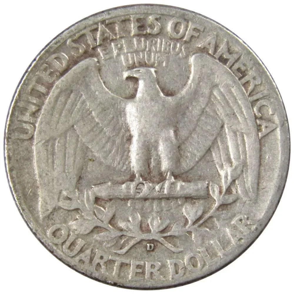 1944 D Washington Quarter AG About Good 90% Silver 25c US Coin Collectible