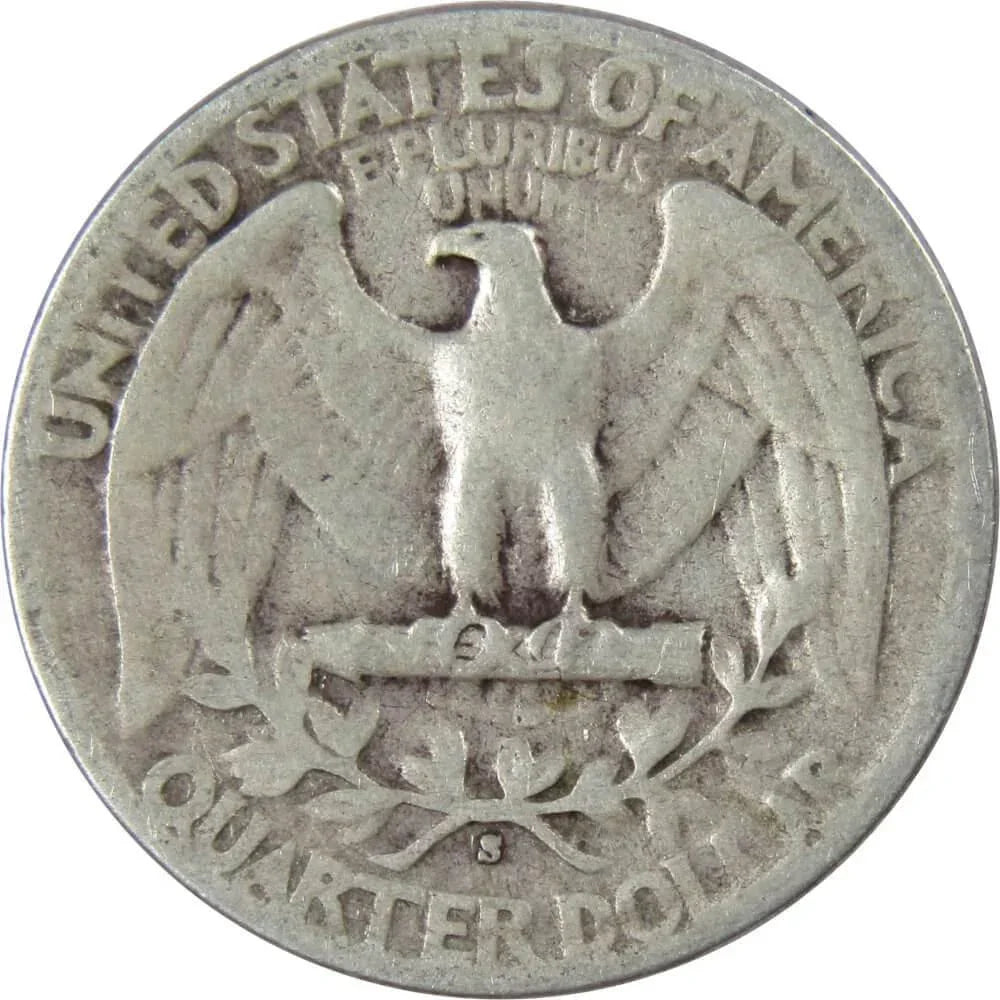 1944 S Washington Quarter VG Very Good 90% Silver 25c US Coin Collectible