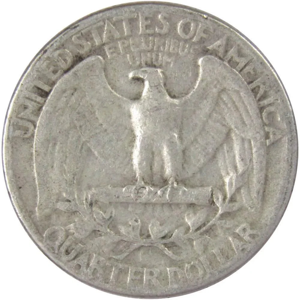 1948 Washington Quarter F Fine 90% Silver 25c US Coin Collectible