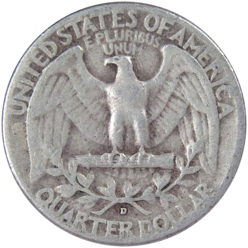 1951 D Washington Quarter F Fine 90% Silver 25c US Coin Collectible