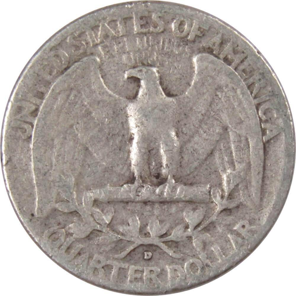 1951 D Washington Quarter AG About Good 90% Silver 25c US Coin Collectible