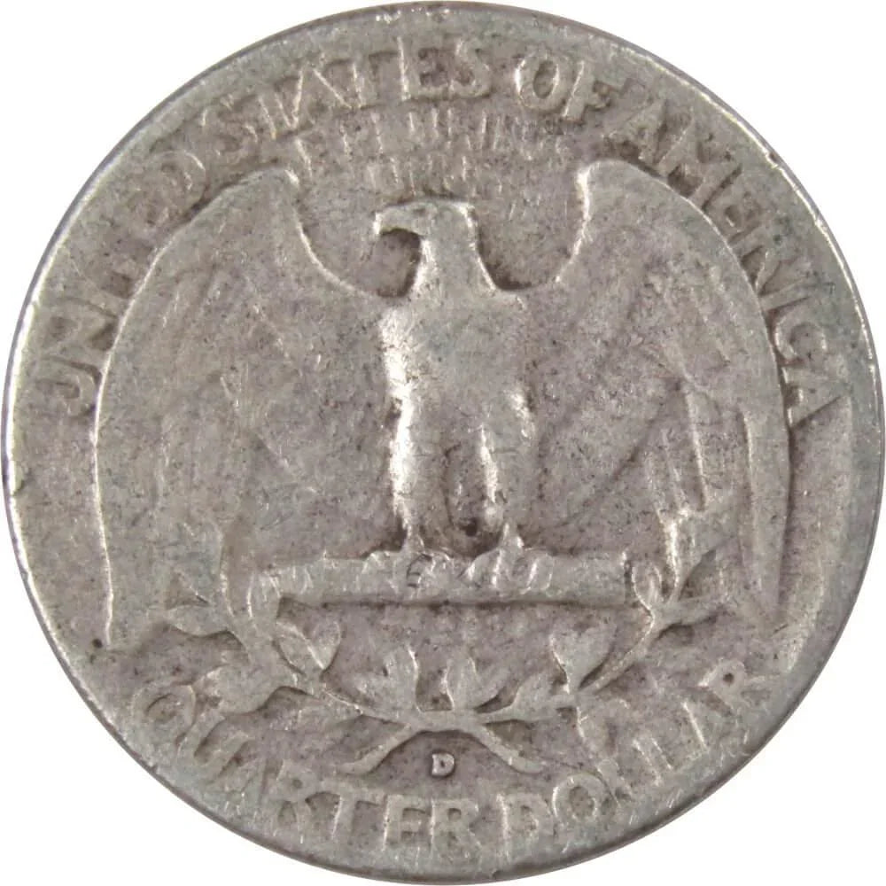 1951 D Washington Quarter AG About Good 90% Silver 25c US Coin Collectible