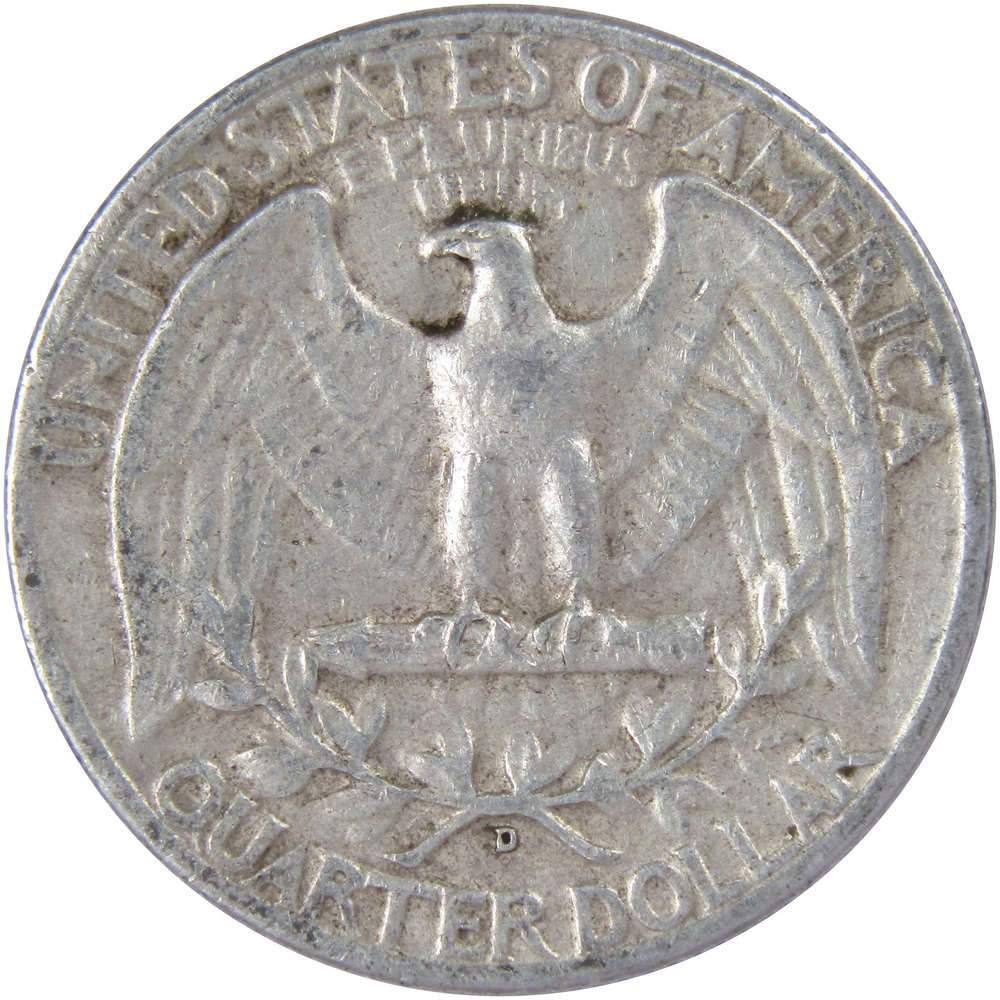 1952 D Washington Quarter VF Very Fine 90% Silver 25c US Coin Collectible