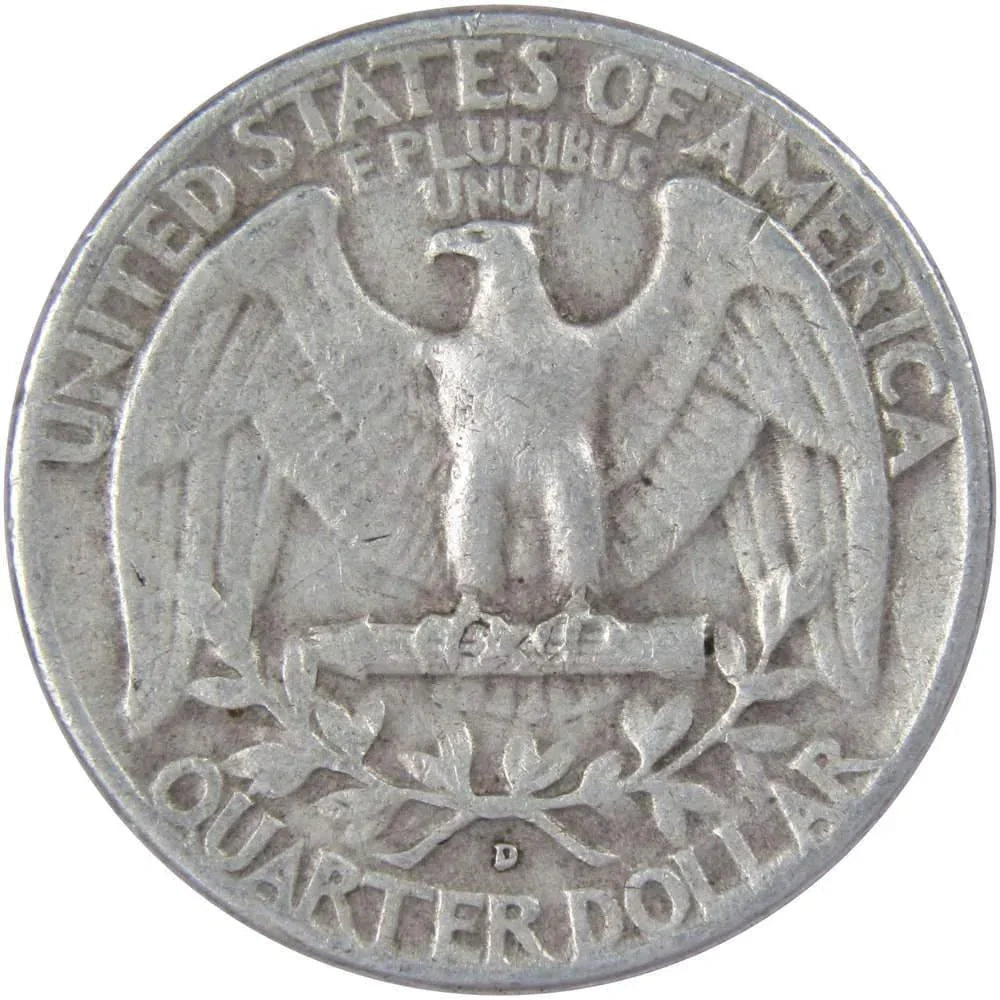 1953 D Washington Quarter F Fine 90% Silver 25c US Coin Collectible